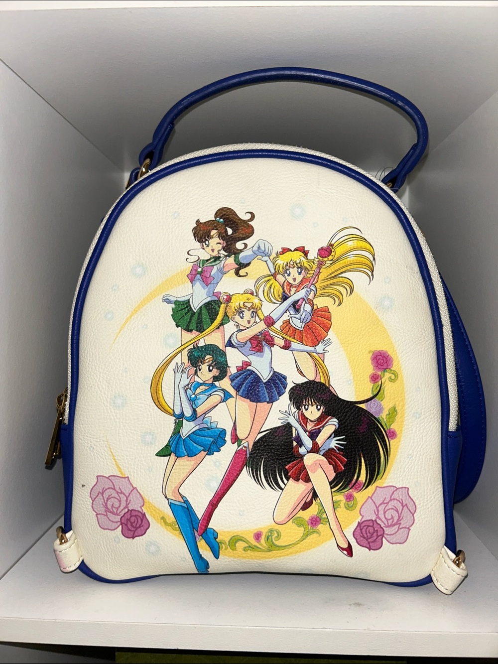 Sailor Moon Character Mini Backpack - White & Blue